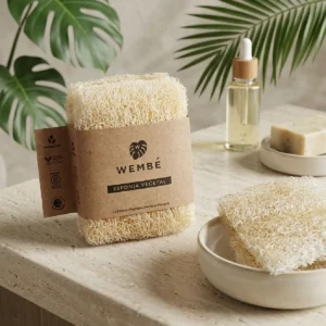 Esponjas vegetales lavavajillas WEMBÉ de fibra natural con faja de la marca